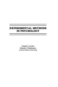 Cover Experimental Methods in Psychology