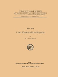 Cover Ueber Kraftmaschinen-Regelung