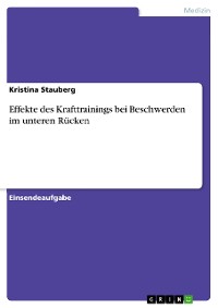 Cover Effekte des Krafttrainings bei Beschwerden im unteren Rücken