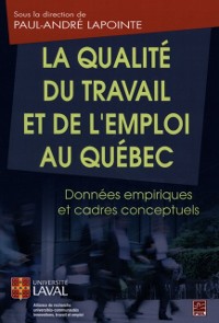 Cover Qualité du travail et de l''emploi au Québec La