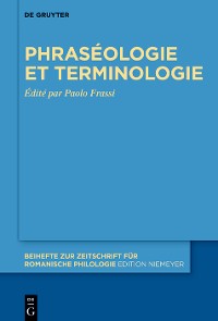 Cover Phraséologie et terminologie