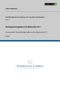 Cover Rechtsprechungsübersicht Mietrecht 2011