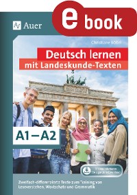 Cover Deutsch lernen mit Landeskunde - Texten A1 - A2