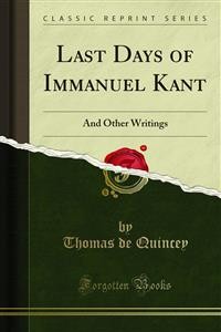 Cover Last Days of Immanuel Kant