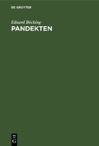 Cover Pandekten