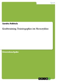 Cover Krafttraining. Trainingsplan im Mesozyklus