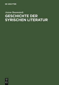 Cover Geschichte der syrischen Literatur