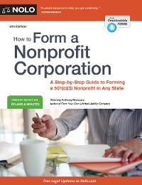 Cover How to Form a Nonprofit Corporation (National Edition)