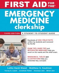 Cover First Aid for the Emergency Medicine Clerkship, Third Edition