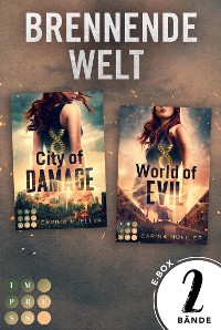 Cover Sammelband der Dystopien »City of Damage« und »World of Evil« (Brennende Welt)