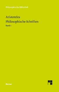 Cover Philosophische Schriften. Band 1