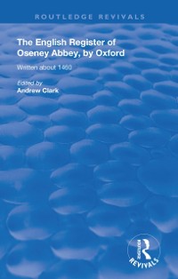 Cover The English Register of Oseney Abbey, by Oxford