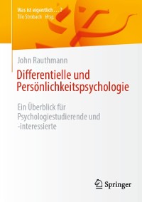 Cover Differentielle und Personlichkeitspsychologie