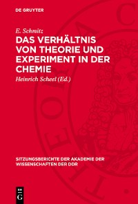 Cover Das Verhältnis von Theorie und Experiment in der Chemie