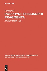 Cover Porphyrii Philosophi fragmenta
