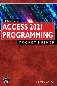Cover Microsoft Access 2021 Programming Pocket Primer