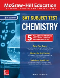 Cover McGraw-Hill Education SAT Subject Test Chemistry, Fifth Edition