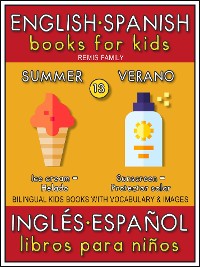 Cover 13 - Summer (Verano) - English Spanish Books for Kids (Inglés Español Libros para Niños)