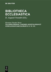 Cover Canones Apostolorum et Conciliorum saeculorum IV. V. VI. VII.