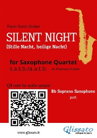 Cover Bb Soprano Saxophone part "Silent Night" for Sax Quartet