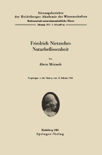 Cover Friedrich Nietzsches Naturbeflissenheit