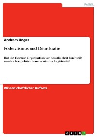 Cover Föderalismus und Demokratie