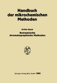 Cover Anorganische Chromatographie und Elektrophorese