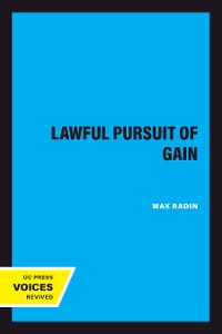 Cover The Lawful Pursuit of Gain