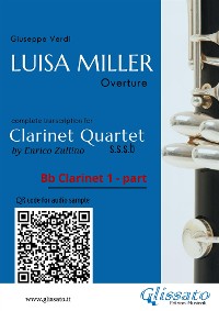 Cover Bb Clarinet 1 part of "Luisa Miller" for Clarinet Quartet