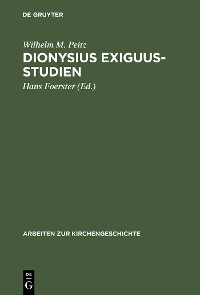 Cover Dionysius Exiguus-Studien