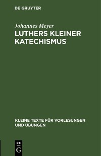 Cover Luthers kleiner Katechismus