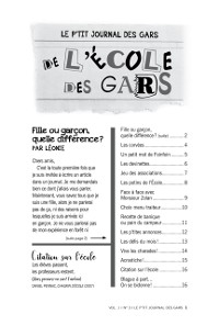 Cover Le p’tit journal des gars de l’école des gars, Vol. 1, No 3
