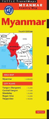 Cover Myanmar Travel Map Fourth Edition