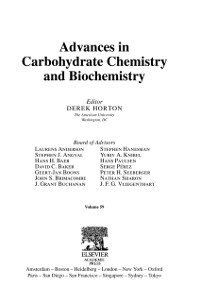 Cover Advances in Carbohydrate Chemistry and Biochemistry