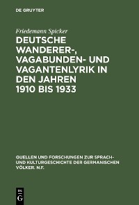 Cover Deutsche Wanderer-, Vagabunden- und Vagantenlyrik in den Jahren 1910 bis 1933