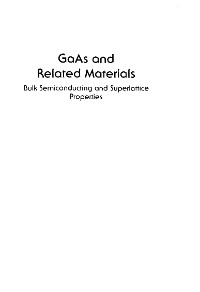 Cover Gaas And Related Materials