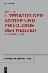 Cover Literatur der Antike und Philologie der Neuzeit
