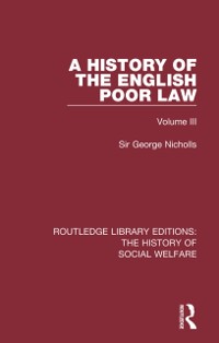 Cover History of the English Poor Law