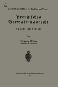 Cover Preußisches Verwaltungsrecht