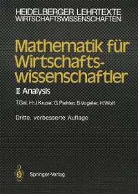 Cover Mathematik für Wirtschaftswissenschaftler