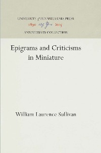 Cover Epigrams and Criticisms in Miniature