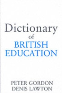 Cover Dictionary of British Education