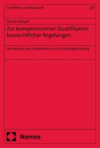 Cover Zur kompetenziellen Qualifikation baurechtlicher Regelungen