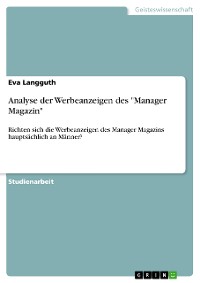 Cover Analyse der Werbeanzeigen des "Manager Magazin"