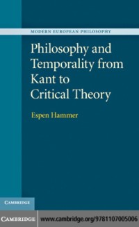 Cover Philosophy and Temporality from Kant to Critical Theory