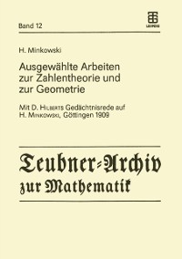 Cover Ausgewählte Arbeiten zur Zahlentheorie und zur Geometrie