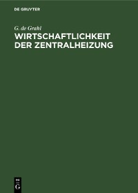 Cover Wirtschaftlichkeit der Zentralheizung