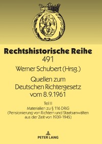 Cover Quellen zum Deutschen Richtergesetz vom 8.9.1961