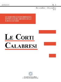 Cover Le Corti Calabresi - Fascicolo 3 - 2016