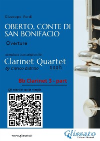 Cover Bb Clarinet 3 part of "Oberto, Conte di San Bonifacio" for Clarinet Quartet